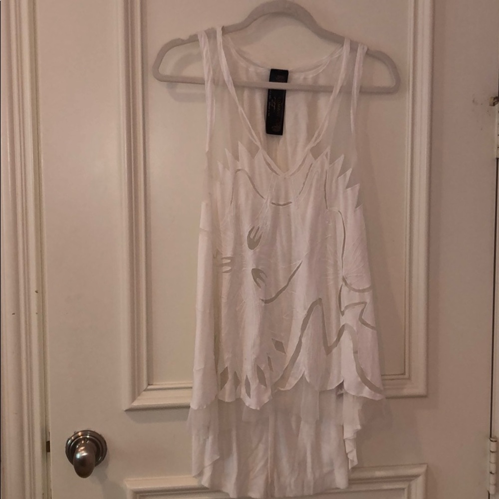 White/Sheer Tank Top